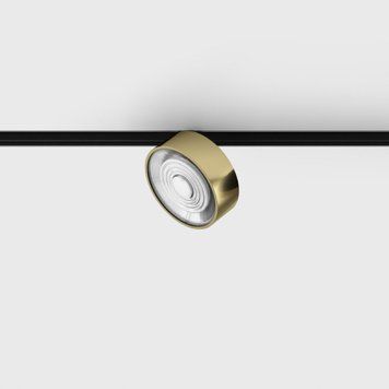 Світильник LTX для трекових систем IN_LINE SOL MINI, D75мм, H26мм, LED 6.3W, 3000К, латунь/чорний (06.7526.7.930.BR/BK) 2716 фото