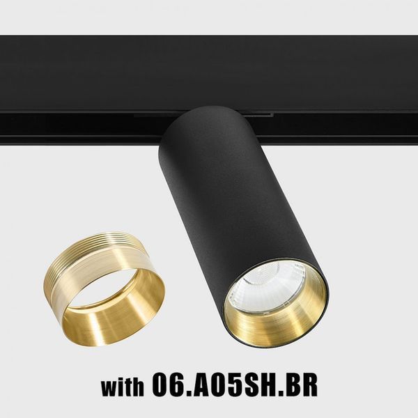 Світильник LTX для трекових систем IN_LINE TUB M A 140, D52mm, H140mm, LED 19W, 4000К, чорний (06.0514.19.940.BK) 00-00050389 фото