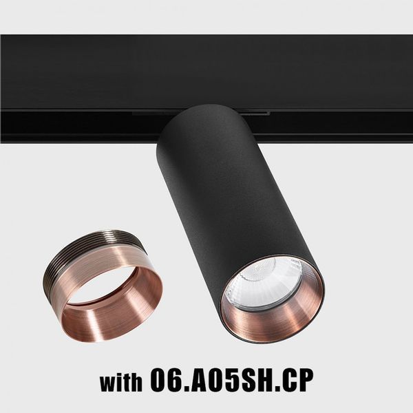Світильник LTX для трекових систем IN_LINE TUB M A 140, D52mm, H140mm, LED 19W, 4000К, чорний (06.0514.19.940.BK) 00-00050389 фото