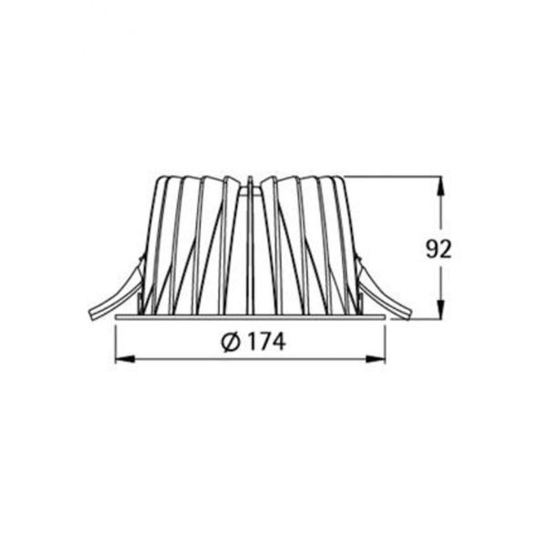 Вбудований світильник LTX PRO IN, D174mm, H92mm, LED 33W, 4000К, білий (01.7705.33.840.WH) 34023 фото