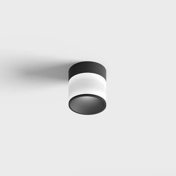 GLOW S, D100mm, H105mm, LED 9W, 3000К, опаловый/черный (02.0910.9.930.BK) 3758 фото