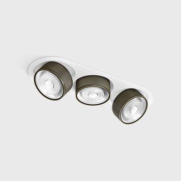 SOL IN MINI X3, L301mm, W111mm, H50mm, LED 3x7W, 4000K, белый/бронза (01.7523.21.940.WH/BZG) 3533 фото