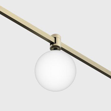 Світильник LTX для трекових систем AIR_SFERA, D100mm, LED 4W, 3000K, DIM: DALI, 0-10V, опал/латунь (15.1001.4.930.BR) 3869 фото