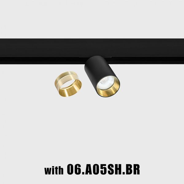 Світильник LTX для трекових систем IN_LINE TUB M A 90, D52mm, H90mm, LED 10.8W, 3000К, чорний (06.0591.14.930.BK) 00-00050384 фото