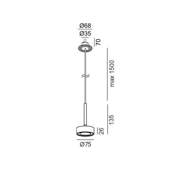 Світильник LTX SOL MINI P NANO, D75мм, H135мм, 7W LED, 24&deg;, 3000K, IP20, чорний (03.7531.7.930.BK) 3211 фото