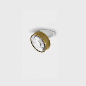 Світильник LTX SOL IN MINI, D75mm, H26mm, LED 7W, 4000K, білий/латунь (01.7526.7.940.WH/BRG) 2827 фото