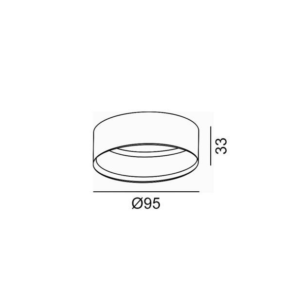 Світильник LTX Кільце декоративне SOL RING, D95mm, H33mm, чорний (SOL RING BLACK) 3156 фото