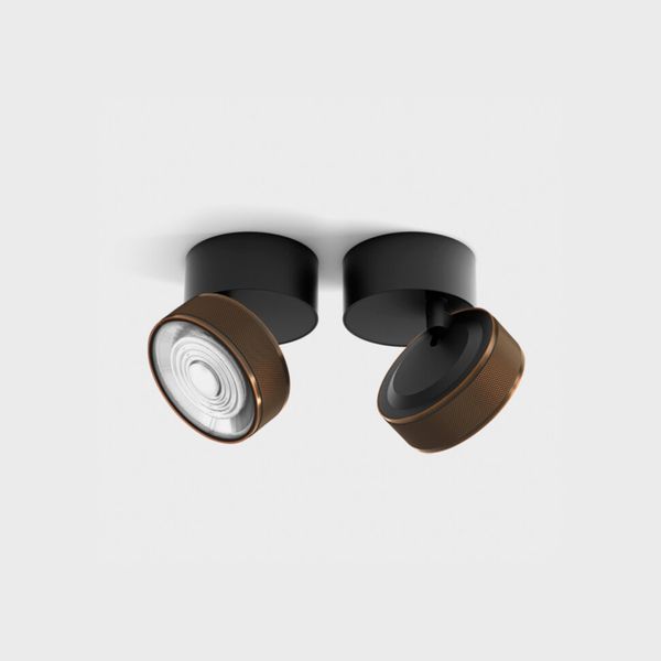 SOL SURF MINI, D75mm, H70mm, LED 7W, 3000K, чёрный/медь (02.7526.7.930.BK/CPG) 2891 фото