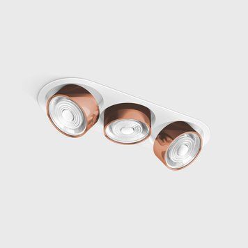 SOL IN MINI X3, L301mm, W111mm, H50mm, LED 3x7W, 3000K, белый/медь (01.7523.21.930.WH/CP) 3530 фото