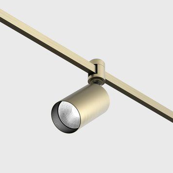 Світильник LTX для трекових систем AIR_TUB M A, D52mm, H92mm, LED 9W, 3000K, DIM: DALI, 0-10V, латунь (15.0591.9.930.BR) 3865 фото