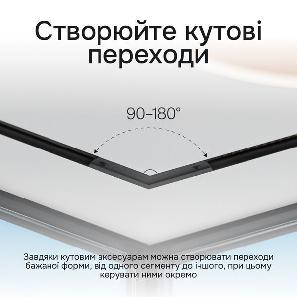 Дворядний електро карниз прихованого монтажу для гіпсокартону Mriya Power Чорний(M.POWER.01) M.POWER.01.Bl фото