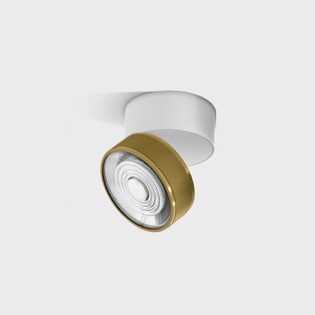 SOL SURF, D95mm, H78mm, LED 14W 3000K, белый/латунь (02.9533.14.930.WH/BRG) 2941 фото