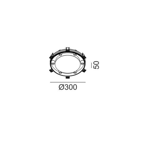 Світильник LTX ORBITA S, D300mm, H50mm, LED 12W 3000K, білий/чорний (01.4930.16.930.BK) 3151 фото