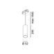 Світильник LTX для трекових систем IN_LINE TUB M P 200, D52mm, H200mm, LED 10.8W, 3000К, sahara beige (06.0521.19.930.SB) 2654 фото 2
