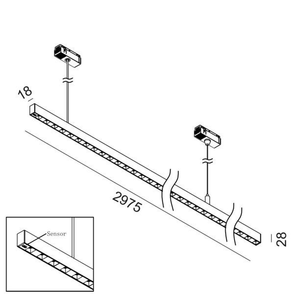 IN_LINE COMFORT 3000, L2975mm, W18mm, H28mm, LED 45W, 3000K, 48V DС, чёрный (06.2975.45.930.BK) фото Трековые системы 48V