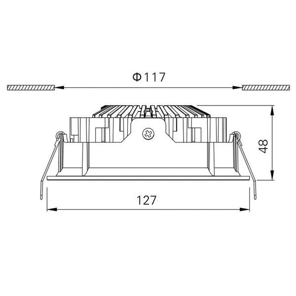 Вбудований світильник LTX EYE IN, D127mm, H48mm, LED 12W, 3000К, білий (01.2400.12.830.WH) 33986 фото