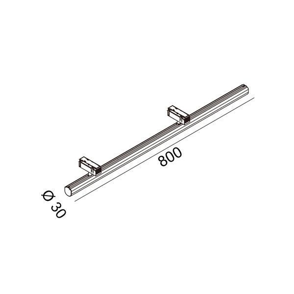 Світильник LTX для трекових систем IN_LINE STICKS, D30mm, H800mm, LED 20W, 3000К, білий (06.8003.20.830.WH) 43427 фото