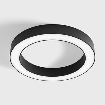 Накладний світильник LTX RING M, D390mm, H50mm, LED 25W, 3000К, чорний (02.3900.25.930.BK) 00-00050539 фото