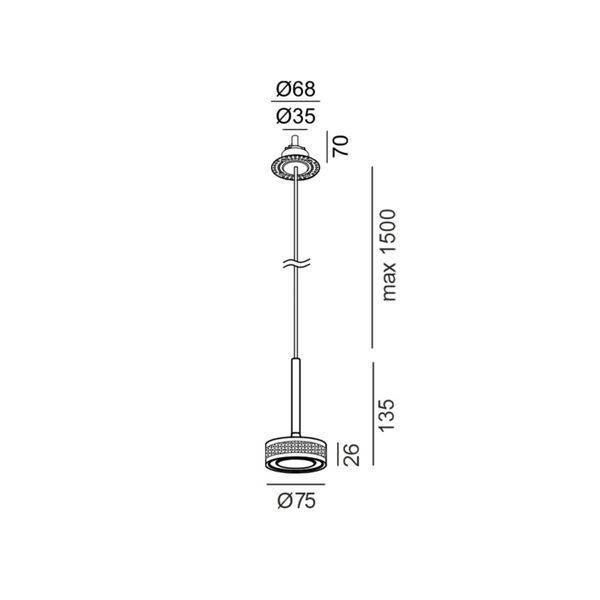 Світильник LTX SOL MINI P NANO, D75мм, H135мм, 7W LED, 24&deg;, 4000K, IP20, чорний/білий (03.7531.7.940.BK/WHG) 3303 фото